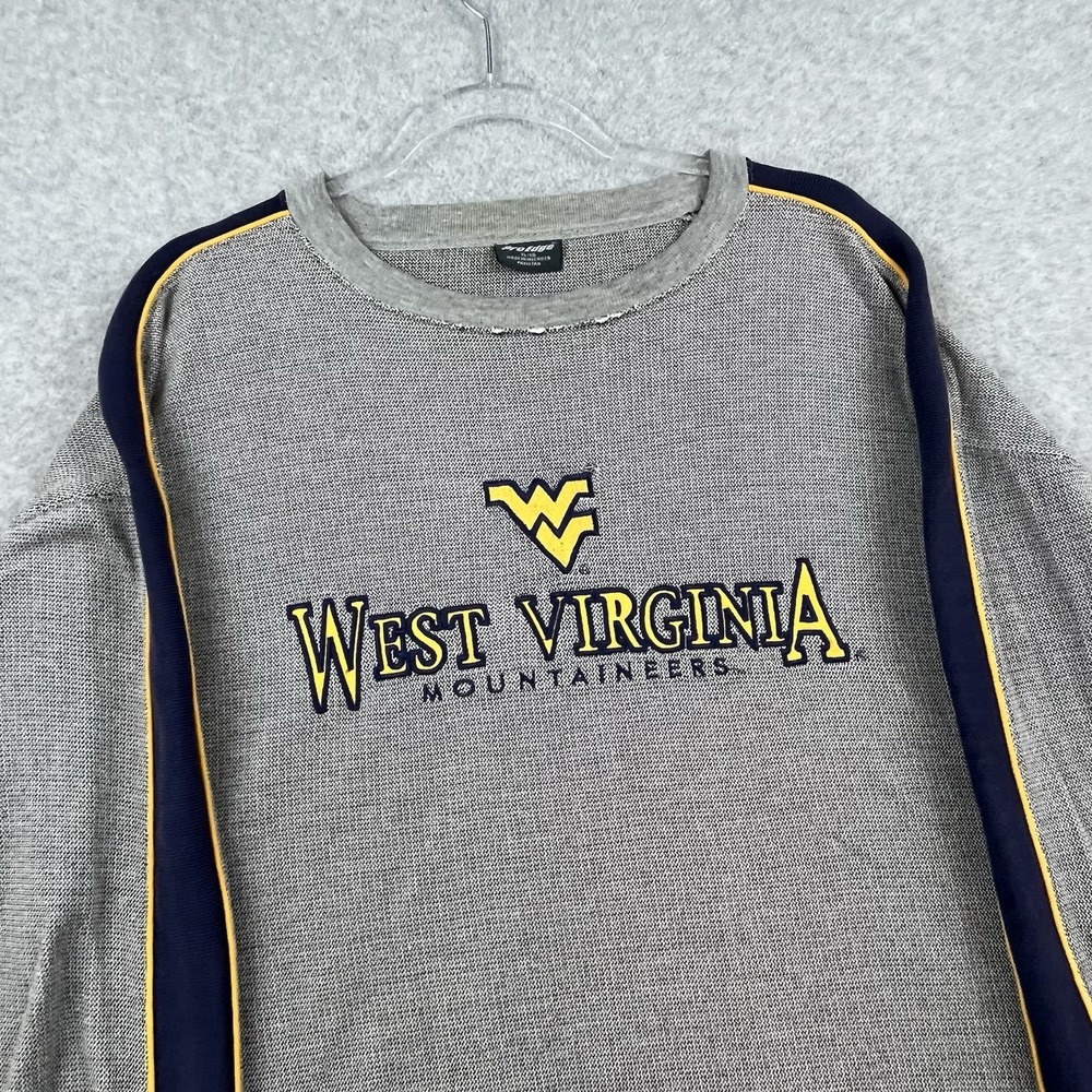 Vintage West Virginia Mountaineers Sweatshirt Mens XL Gray Crewneck Sweater WVU